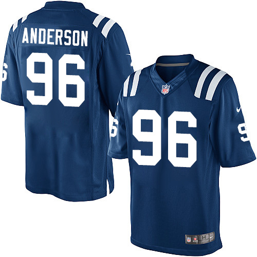 Youth Elite Henry Anderson Nike Jersey Royal Blue Home - #96 NFL Indianapolis Colts